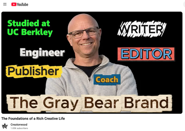 A still from the podcast including Peter's headshot and a number of roles he has had in various text formate.